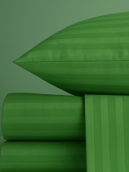 Green Stripe & Sage Bedsheet