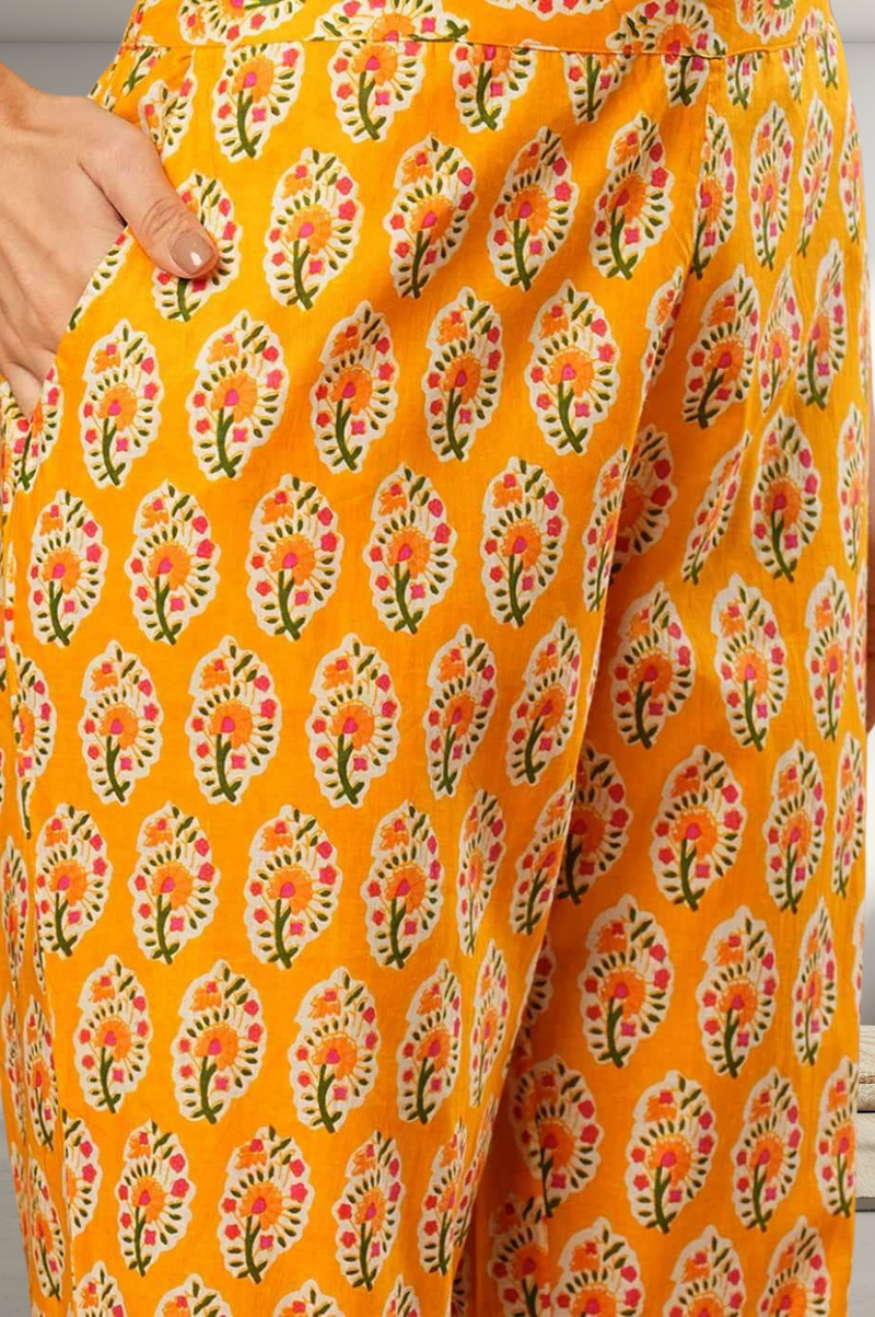 A-Line Planted Kurta With Pant