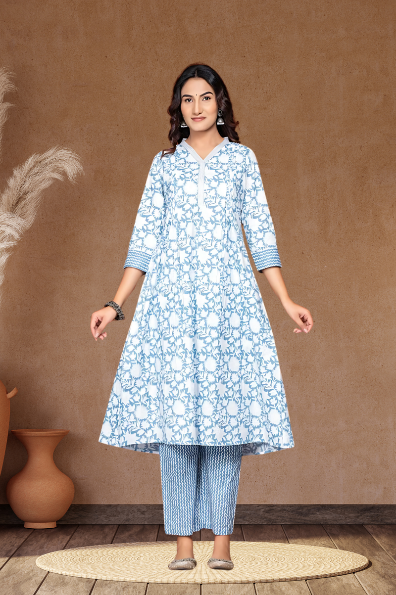 Blue Bliss Printed Kurti