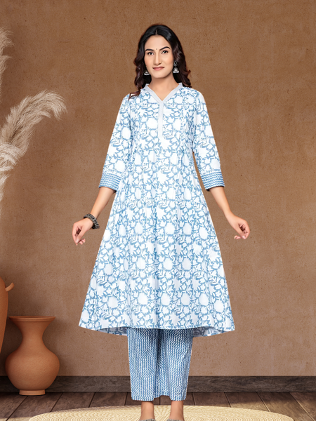 Blue Bliss Printed Kurti