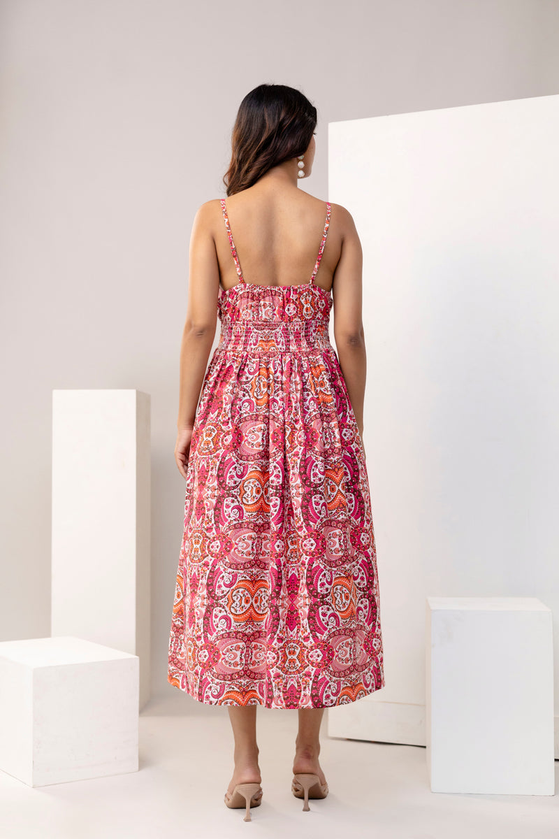 Coral Paisley Classic Strappy