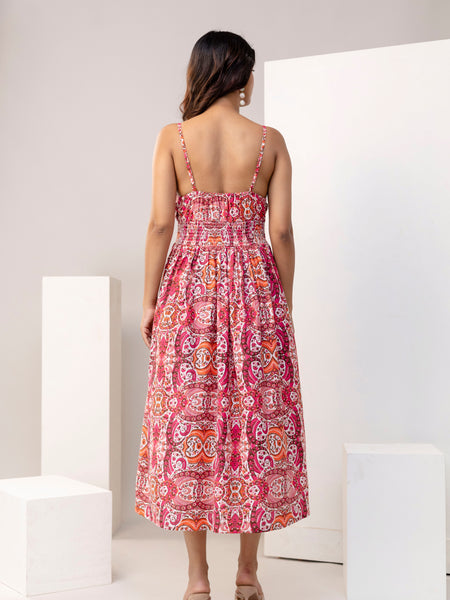 Coral Paisley Classic Strappy