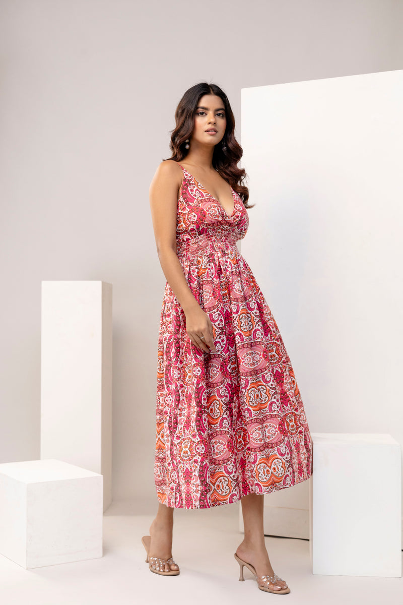 Coral Paisley Classic Strappy