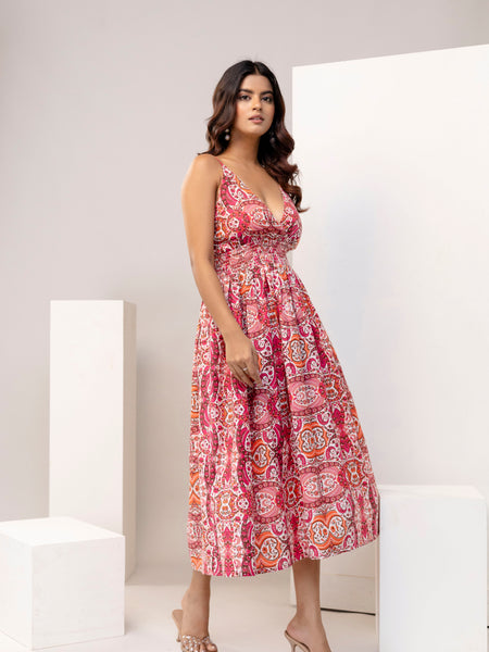 Coral Paisley Classic Strappy
