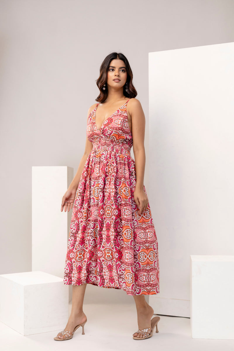 Coral Paisley Classic Strappy