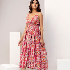 Coral Paisley Classic Strappy