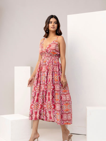 Coral Paisley Classic Strappy