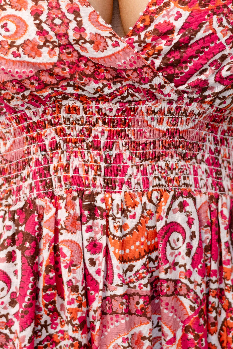 Coral Paisley Classic Strappy