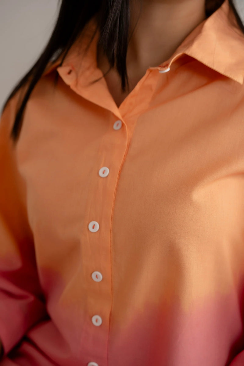Orange Wave Ombre Co-ord Set