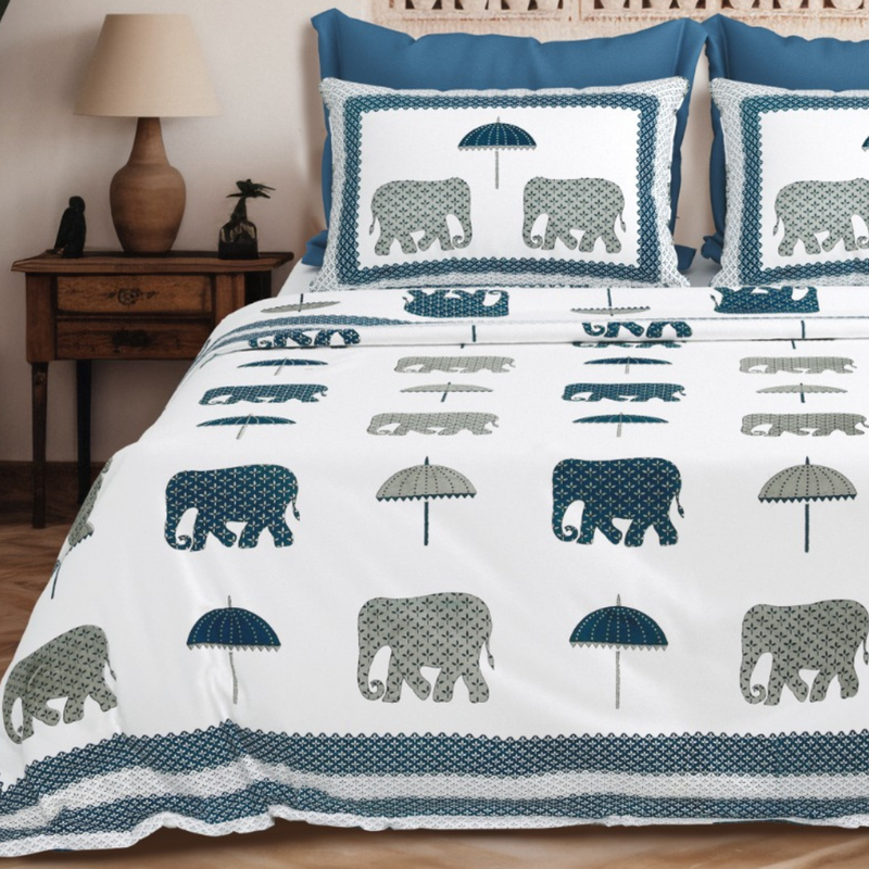 Royal Elephant Parade Bedsheet