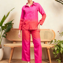 Red Serenity Ombre Co-ord Set