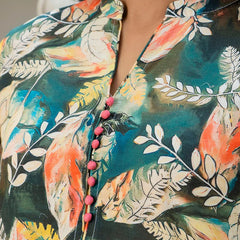 Dusky Feather Print Co-ord Set