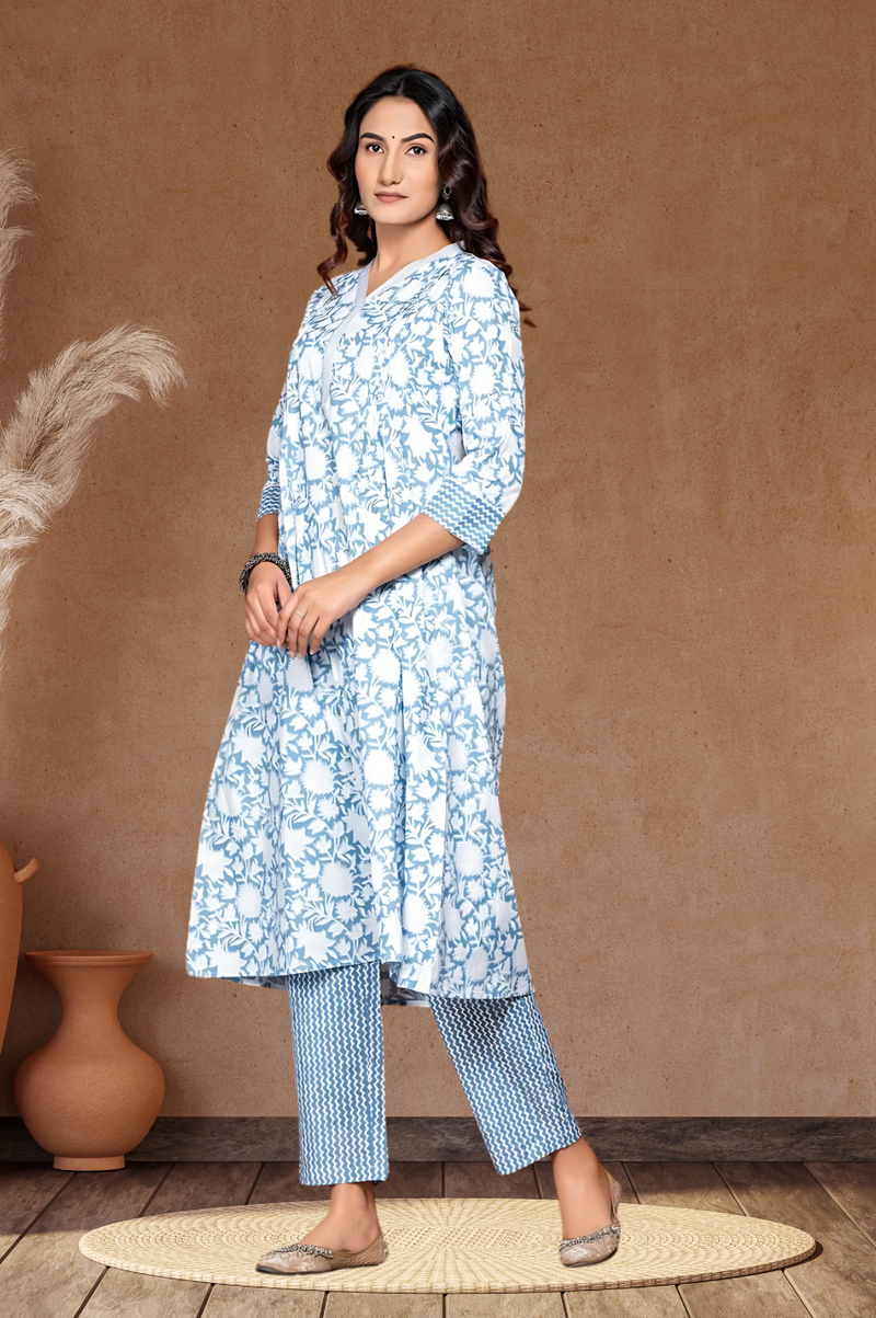 Blue Bliss Printed Kurti