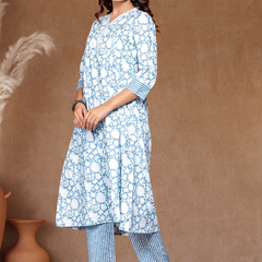Blue Bliss Printed Kurti