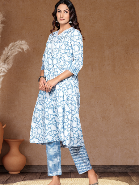 Blue Bliss Printed Kurti