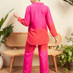 Red Serenity Ombre Co-ord Set