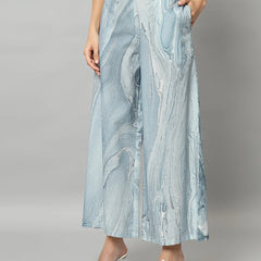 Abstract Ruffle Top Co-ord Set