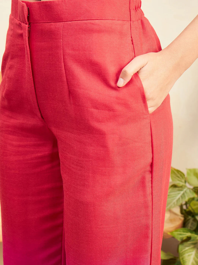 Red Serenity Ombre Co-ord Set