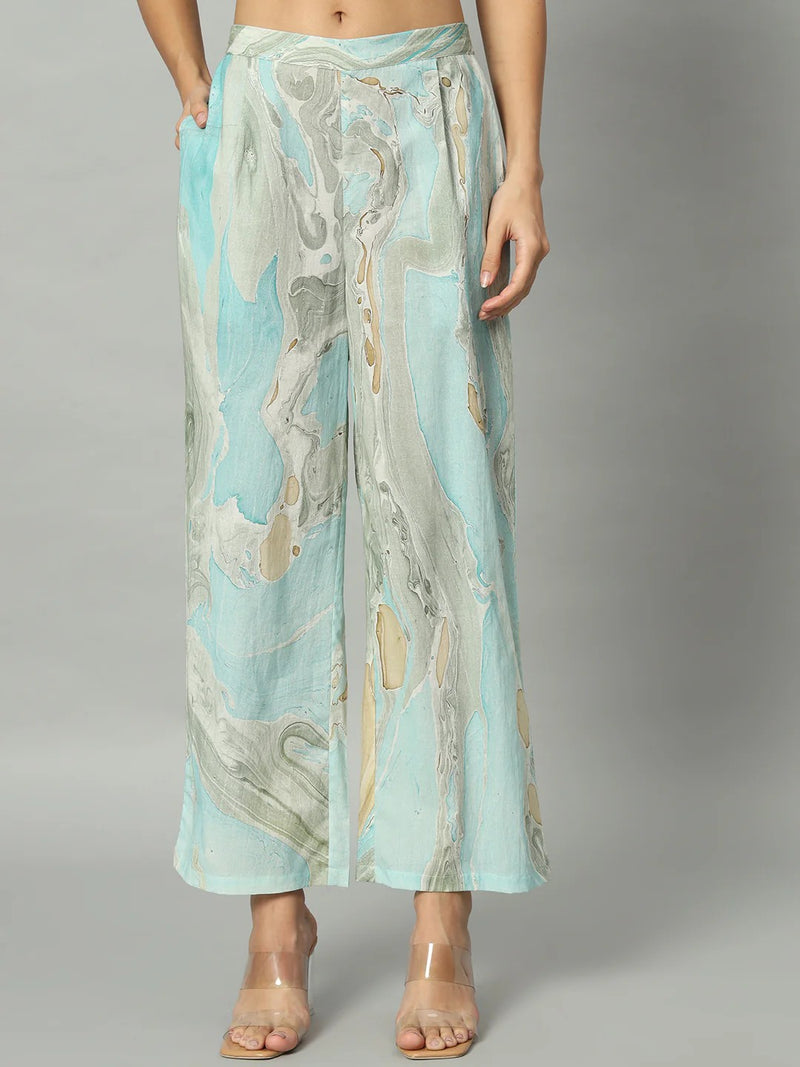 Pastel Marble Elegance – Flowy Dress