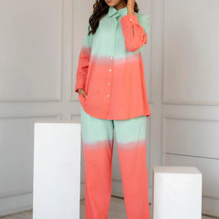 Peachy Glow Ombre Co-ord Set