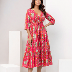candy bloom midi dress