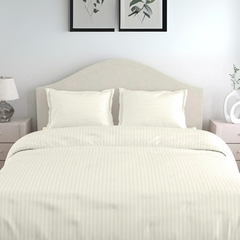 Cream Striped Bedsheet