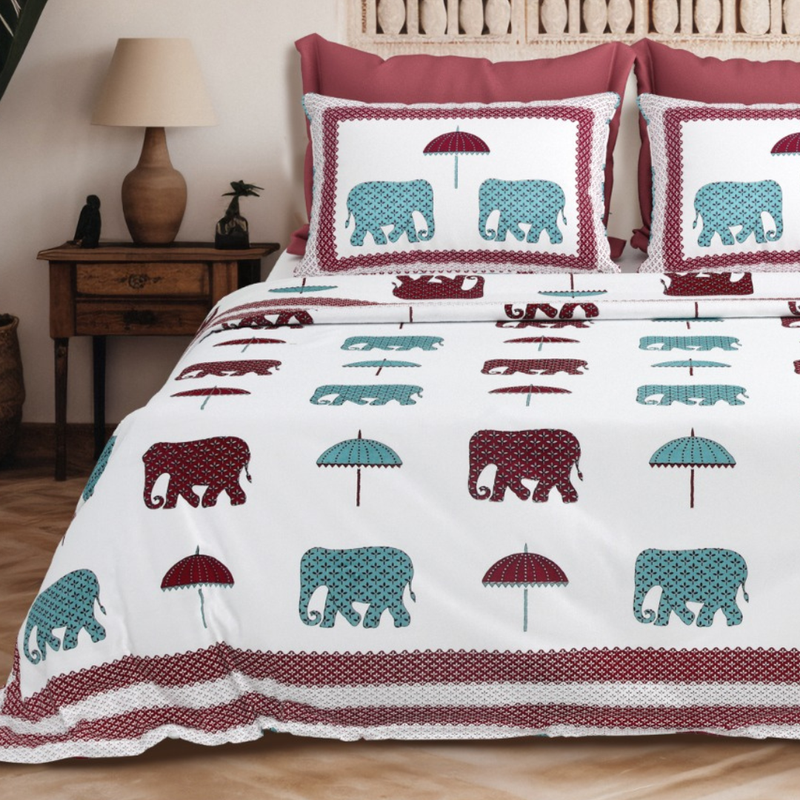 Royal Elephant Parade Bedsheet