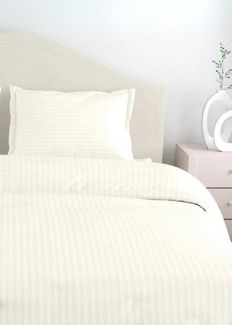 Cream Striped Bedsheet
