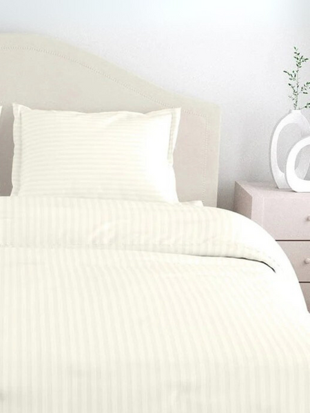 Cream Striped Bedsheet
