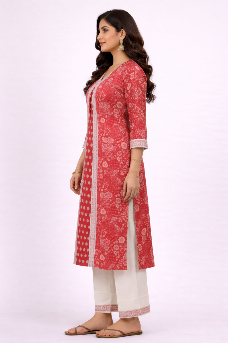 Crimson Elegance Kurta Set