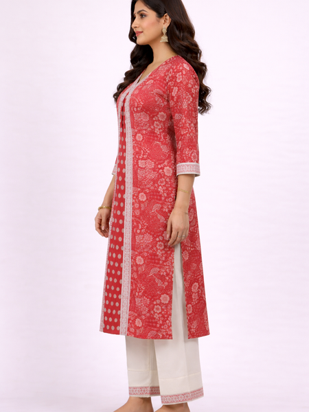 Crimson Elegance Kurta Set