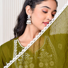 Women’s Green Anarkali Ethnic Set