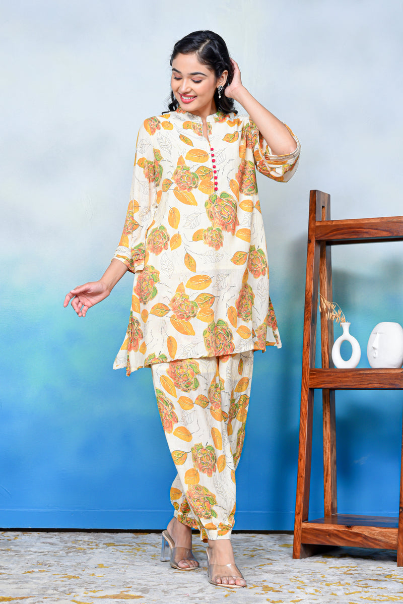 Floral Serenity Kurta Co-ord Set