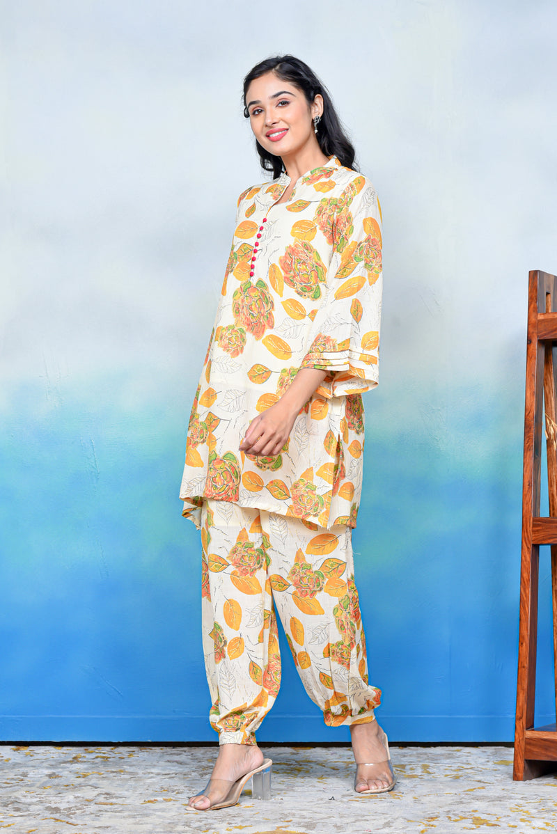 Floral Serenity Kurta Co-ord Set