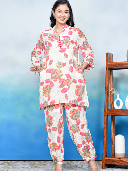 Floral Serenity Kurta Co-ord Set