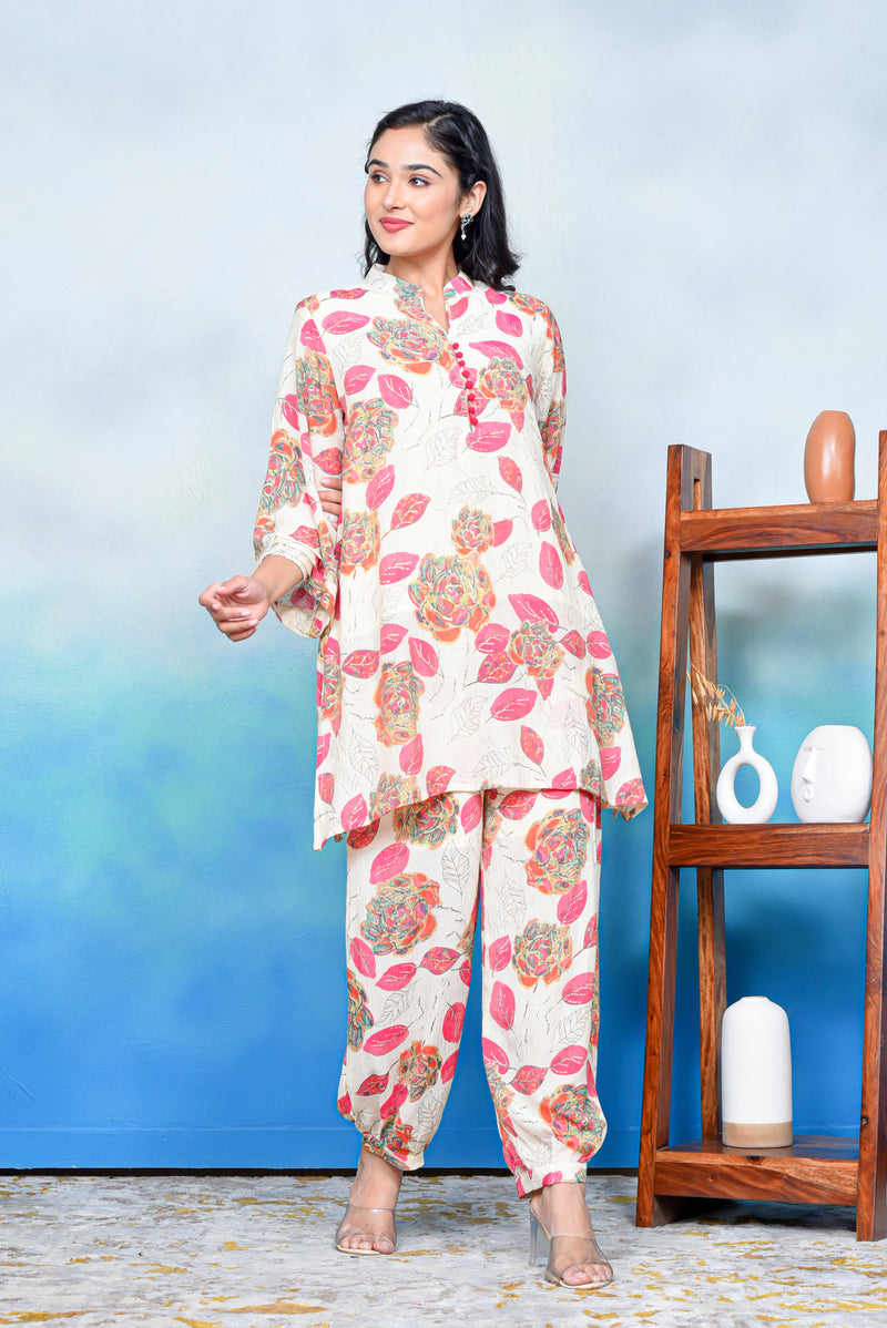 Floral Serenity Kurta Co-ord Set