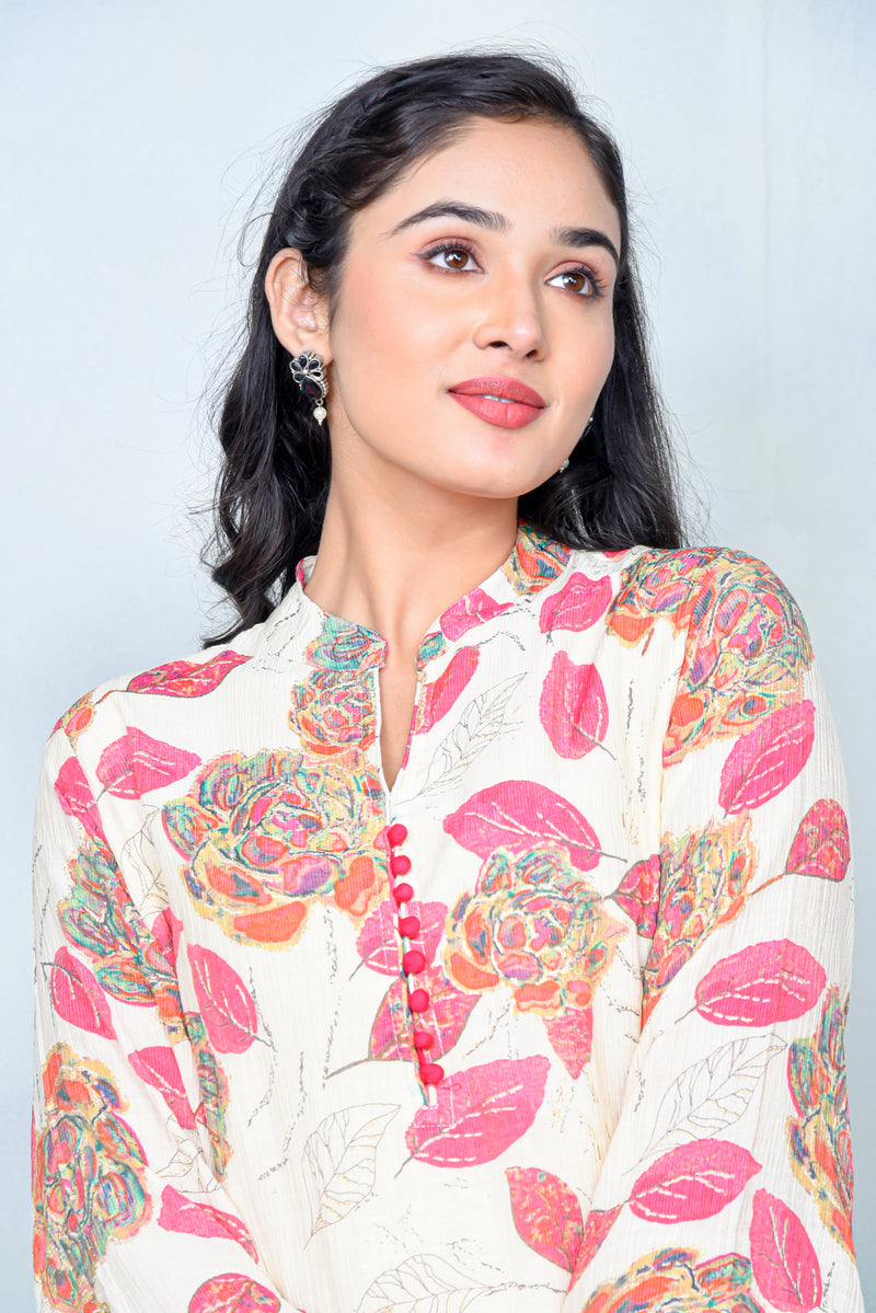 Floral Serenity Kurta Co-ord Set