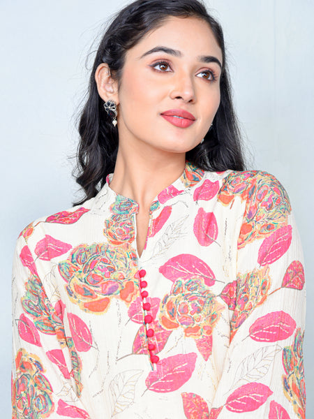 Floral Serenity Kurta Co-ord Set