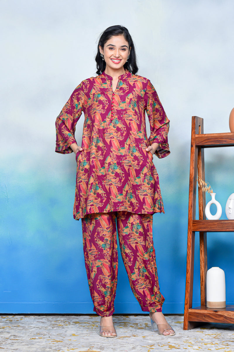 Floral Serenity Kurta Co-ord Set