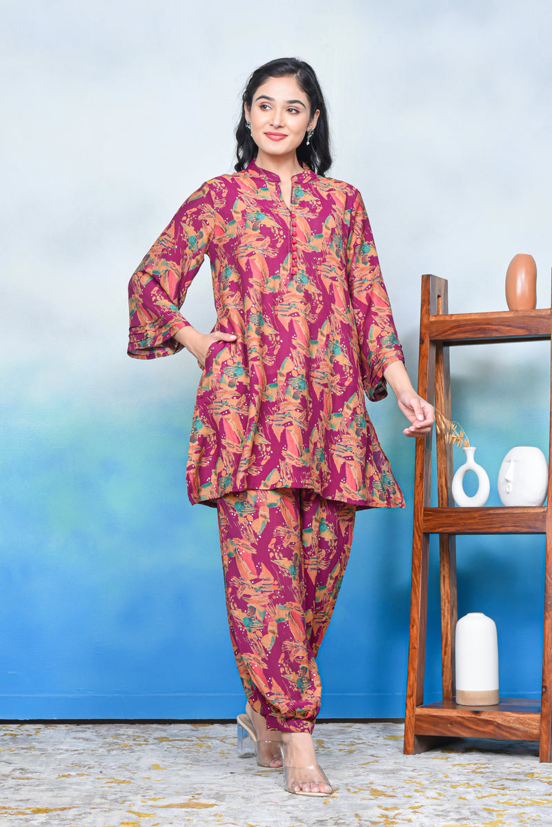 Floral Serenity Kurta Co-ord Set