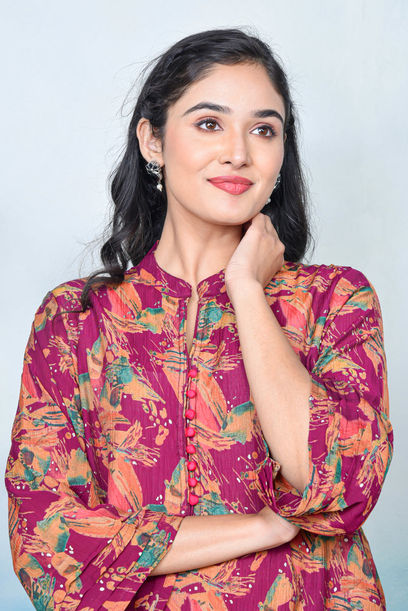 Floral Serenity Kurta Co-ord Set