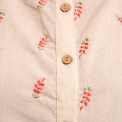 Blush Fern Button-Down Dress