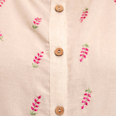 Blush Fern Button-Down Dress