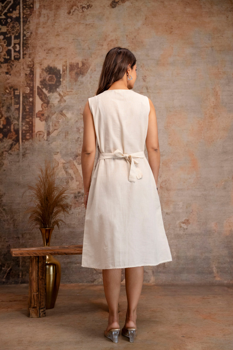 Blush Fern Button-Down Dress