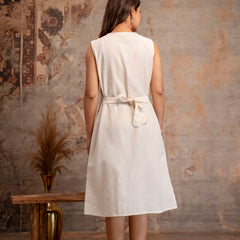 Blush Fern Button-Down Dress