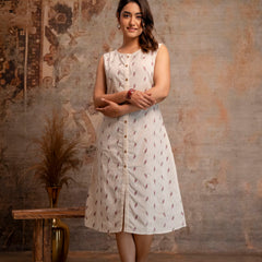 Blush Fern Button-Down Dress
