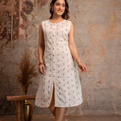 Blush Fern Button-Down Dress