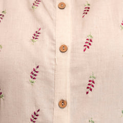 Blush Fern Button-Down Dress