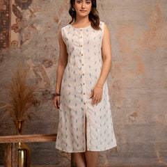 Blush Fern Button-Down Dress
