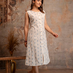 Blush Fern Button-Down Dress